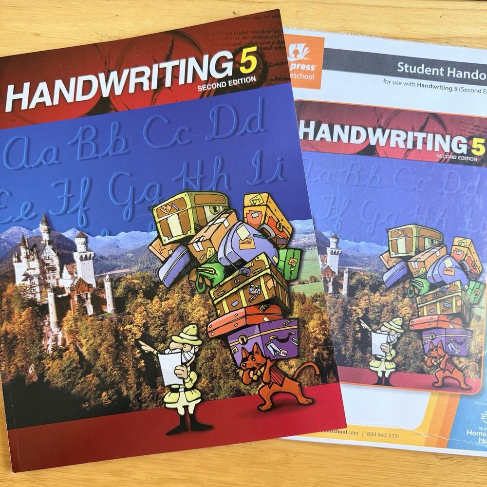 BJU Press Bob Jones Handwriting 5 Workbook and Handouts Homeschool Curriculum